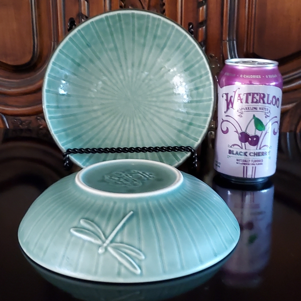(1 bowl) Pfaltzgraff "Naturewood Serenity" Jade Celadon Green 7 1/4" Bowl